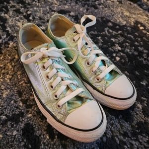 Converse 155562F Unisex CTAS Ox Sneaker M7 W9 US Green/Jade/Black/White.
